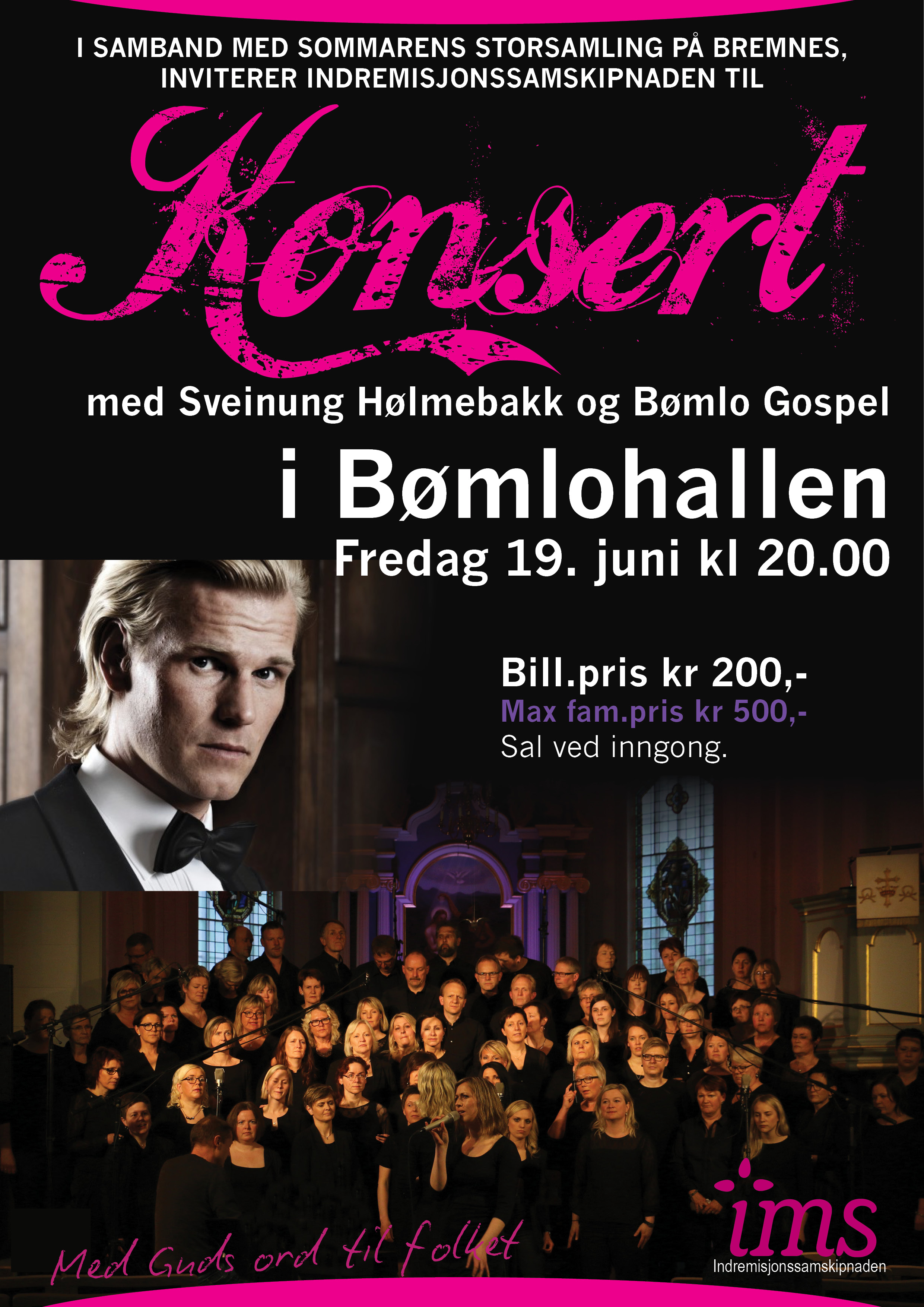 Konsert med Sveinung Hølmebakk og Bømlo Gospel